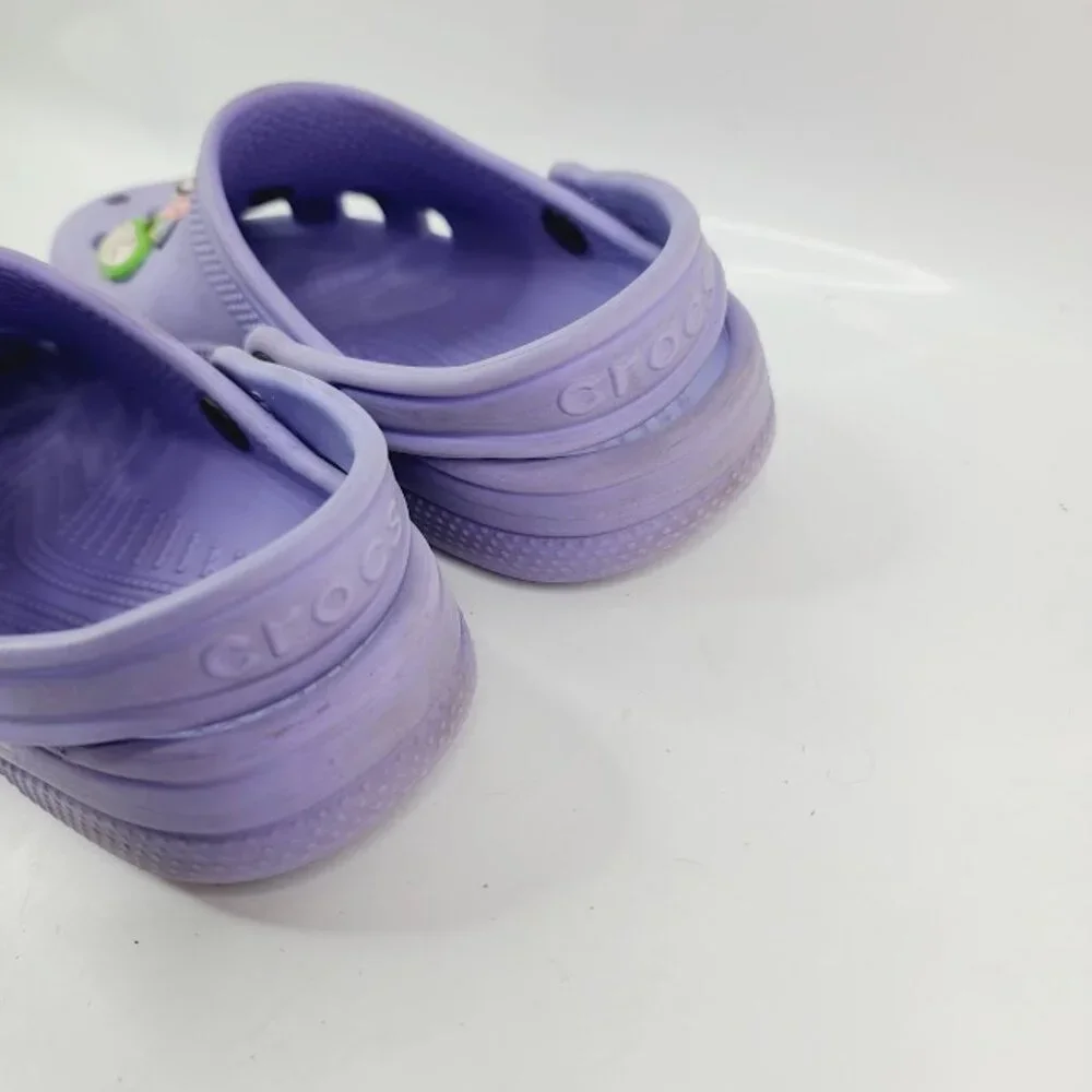 Crocs Girl's Lavender Disney Mickey Studs Classic Adjustable Casual Clog Size‎ 2